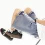 Drawstring Waist Washed Distressed Jorts