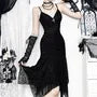 Spaghetti Strap V-Neck Lace Midi Sheath Dress