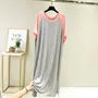 Short-Sleeve Crewneck Raglan Maxi T-Shirt Dress