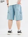 Mid Rise Plain Cargo Shorts