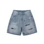 Washed Distressed Denim Shorts