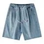 Mid Rise Frayed Denim Shorts