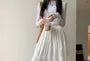 High Waist Plain Maxi A-Line Skirt