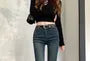 High Waist Washed Flared Jeans