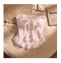 Strapless Lace Trim Corset Top