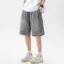 Mid Rise Washed Denim Shorts
