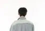 Pocket Detail Denim Single-Breasted Jacket / Mid Rise Washed Wide Leg Jeans