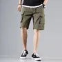 Drawstring Waist Plain Cargo Shorts