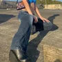 Low Waist Washed Vintage Bootcut Jeans