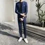 Set: Single-Breasted Plaid Blazer + Dress Pants