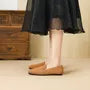 Square Toe Knit Flats