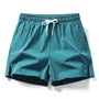 Drawstring Waist Plain Slit Shorts
