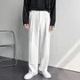 Mid Rise Plain Loose Fit Dress Pants