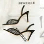 Panel Lace Slingback Stiletto Pumps