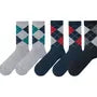 Set of 5: Argyle Crew Socks