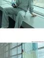Plain Zip-Up Hoodie / Elastic Waist Loose Fit Sweatpants