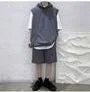 Set: Elbow-Sleeve Two Tone Hoodie + Sweatshorts