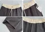 Paneled High Waist Drawstring Pocket Wide Leg Sweatpants