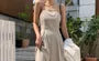 Spaghetti Strap Plain Wide Leg Jumpsuit
