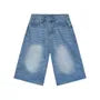 Mid Rise Plain Wide Leg Jorts