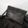 Two Tone Faux Leather Clutch