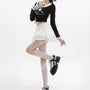 High Waist Plain Ruffled Mini A-Line Layered Skirt