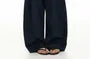 Low Rise Plain Baggy Pants