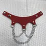 Layered Alloy Chain Faux Leather Bracelet