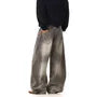 Mid Rise Washed Wide Leg Jeans