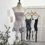 Asymmetrical Ruffle Trim Lace Panel Mesh Slim Fit Camisole Top