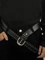 Studded Faux Leather Belt