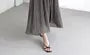 Spaghetti Strap Plain Accordion Pleated Tie-Waist Maxi A-Line Dress