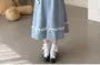Maternity Long-Sleeve Mock Neck Plain Knit Top / Sleeveless Crew Neck Midi A-Line Dress / Set