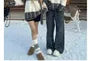 Couple Matching Round Neck Jacquard Sweater / Beanie / Scarf / Set