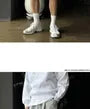 Plain Drawstring-Waist Cotton Shorts