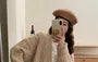 Long Sleeve V-Neck Plain Cable Knit Cardigan