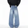 Mid Rise Washed Wide Leg Jeans