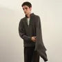 Mock Neck Plain Ribbed Half Zip Sweater
