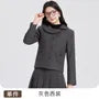 Asymmetrical Collar Plain Jacket / Midi A-Line Pleated Skirt / Set