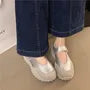 Adhesive Strap Platform Mary Jane Sneakers