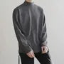Long Sleeve Mock Neck Plain T-Shirt