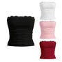 Lace-Trim Accent Plain Tube Top