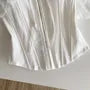 Short-Sleeve Off Shoulder Plain Lace Panel Bustier Top