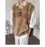 V-Neck Plaid Sweater Vest