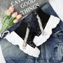 Platform Chunky Heel Lace-Up Short Boots