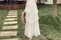Spaghetti Strap Lace Asymmetrical Maxi A-Line Dress