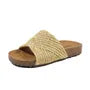 Platform Woven Slide Sandals