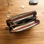 Genuine Leather Woven Long Wallet