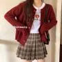 Heart Button Plain Cardigan