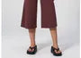 Set: V-Neck Sport Bra Top + Mid Rise Plain Capri Wide Leg Sweatpants